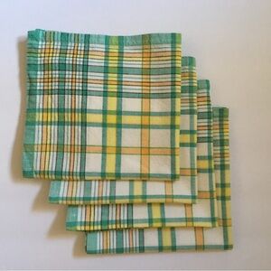 Plaid Cloth Napkins Set